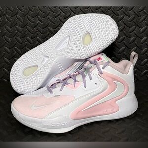 Nike Air Zoom HyperSet SE IC White Artic Pink Volleyball Shoes Mens‎ Size 13